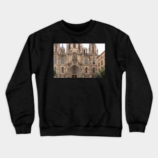 Facade of Barcelona Cathedral Crewneck Sweatshirt